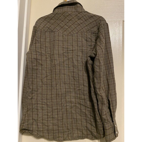 VTG Levi's Plaid Western Shirt Pearl Snap Youth Small Boys 8-10 Rodeo Korea GUC - Picture 2 of 16